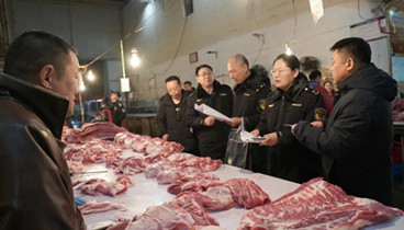 凌晨突擊！東營市開展肉類批發(fā)市場“3·14零點行動”